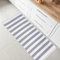 Fashion4Home Teppich Läufer - Tepiche für Wohnzimmer, Schlafzimmer, Küche, Kinderzimmer, Badezimmer - Boho Kelim - Läufer Flur, Stripe-Grau-Schwarz, Größe: 50x80 cm