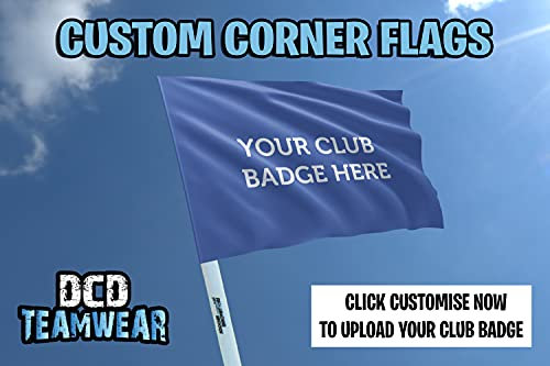 Royal personalised football corner flags customised with your team logo (Set of 4 flags) (4 Flags Only)