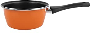 MAGEFESA Casserole 16Ø Valencia New. Antiadhésive bicouche renforcée. Fond 100% Full Induction. Extérieur orange. 50% d'économie d'énergie.