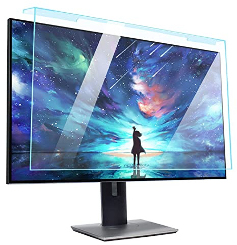 JANEFLY 17-27 Zoll Computer Anti-Blaulichtfilter, Hängende Isolierplatte, Augen schützen, Anti-UV-Monitor-Displayschutzplatte für HP/Dell/Sony/Samsung usw,27(659 * 396mm)