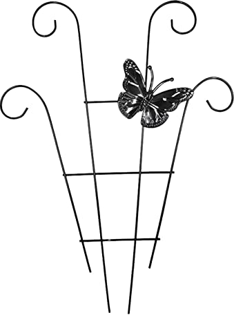 HINAA Gartenspalier - Kletterpflanze Rankhilfe mit Metallpflanzengitter - Pflanzenstütze im Freien zum Klettern Gemüse Rose Topfpflanzen Blume Gurke Clematis