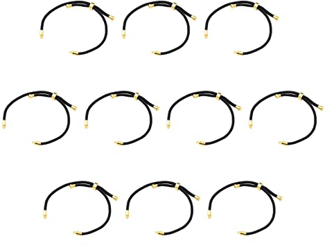 LOVIVER 10 Braccialetti Regolabili con cursore, bracciali avvolgenti Fatti a Mano, creazione di Braccialetti con Cordino Intrecciato, Aureato Nero