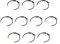 LOVIVER Bracelet Coulissant en Nylon réglable à 10 pour Fabrication de Bracelets à Cordon torsadé de 8,9 '' (22,5 cm), Auréat Noir