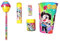 FCP Set Scuola Me Contro te con Bicchiere portapenna, temperino, colla,gomma e matita con squishy + omaggio portachiave paillettes