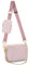 UTO Sac à Main porté épaule Femme 3 en 1 Polyvalent Pochette avec bandoulière en chaîne d'argent PU Cuir Rose Clair