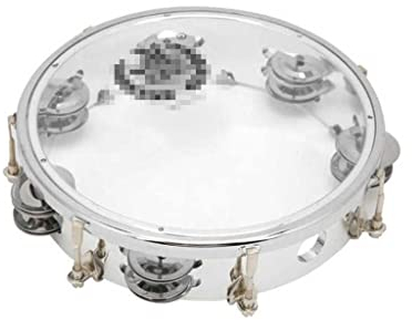 Handtrommel Tamburin, Verstellbarer Ton, zweireihig, Jingle Bells, Handtrommel, Percussion-Instrument, 20,3 cm Tambourin für Jungen und Mädchen Handpan