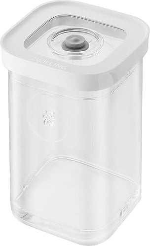 ZWILLING FRESH & SAVE CUBE Contenedor de almacenamiento, Tamaño 2S, Recipiente modular y apilable, Almacenamiento hermético y al vacío, Apto para lavavajillas, Transparente