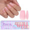 BTArtbox Ballerina Nageltips Kurz Full Cover Soft Gel Nail Tips Short Press on Nails, PRE-DESIGNED XCOATTIPS Pink Short Künstliche Fingernägel für Nail Extensions