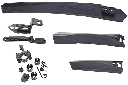 Toddmomy Quick Release Splashboard Protector Flexible Plastic Mudguard Set for Bike Rear Front Rear Mud Guards