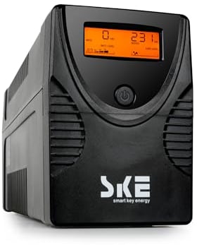 SKE 1500VA/900W UPS Battery Backup & Surge Protector UPS Battery Backup Unit for Computer Router Modem Uninterruptible Power Supply