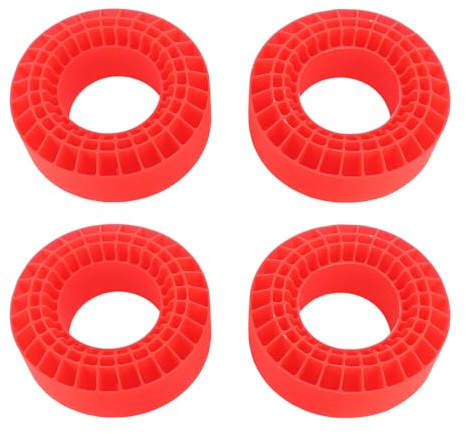 4st RC Däckskum, 3 Lager Silikoninsatser Däckskum för 1/10 RC Bil 1,9 Tums Däck (Röd)