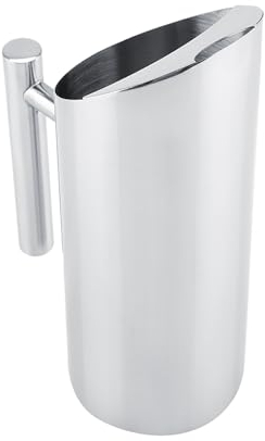 Cafetera Hervidor de agua de gran capacidad de acero inoxidable, hervidor de agua, jarra de bebidas, jarra de cerveza helada, tienda de postres (1,5 L)