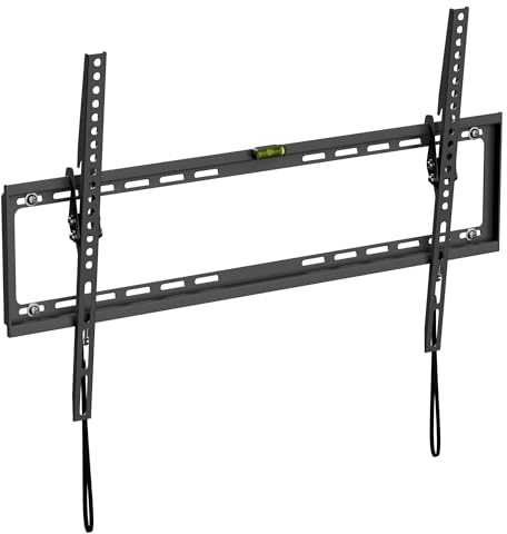 D-Line TV Wall Bracket for 50-85 Inch TVs, Low Profile Tilting TV Wall Bracket with Spirit Level, Slim Tilt TV Mount - VESA 200x200mm - 600x400mm, Holds up to 50kg