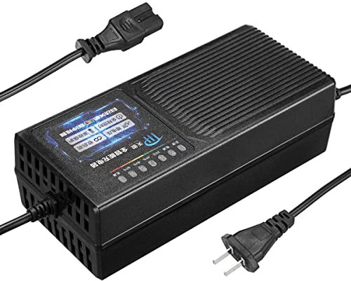 veorly Chargeur de VéHicule éLectrique 72V 20AH avec Affichage de Puissance de 7 LumièRes Protection Contre Les Fuites de Courant Chargeur au Plomb