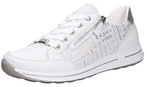ara Damen Osaka Sneaker, Nebbia,Silber, 44 EU Weit