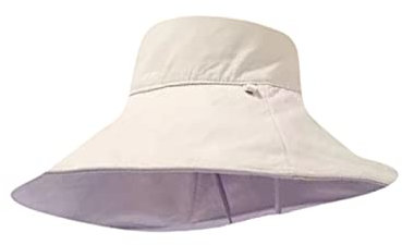 WOTZOV Wendbarer Anglerhut für Damen, Sommer, breite Krempe, Sonnenschutz, Outdoor, lässig, einfarbig, Fischerhut für Herren mit Kinnriemen，Lila, Einheitsgröße