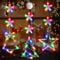 3 Stück Weihnachtsdeko Fenster Beleuchtet - LED Weihnachtsbeleuchtung Innen mit Saugnapf und Haken, Batteriebetriebene, Hängende Weihnachtsdeko für Fenster Innen Außen Dekor (Farbige Lichter)