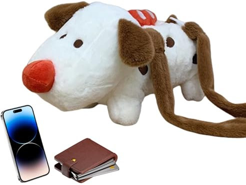 Plüsch-Hunde-Tragetasche, pelzige Welpen-Kindertasche | Tierische Umhängetasche für Damen | Niedliche Hunde-Plüsch-Geldbörse, neuartige niedliche Hunde-Geldbörse für Mädchen