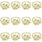 12 Stück Serviettenringe Gold, Weihnachten Serviettenring Metall mit Blattdesign, Elegante Serviettenringe für Tischdekoration auf Weihnachten Valentinstag Hochzeit Geburtstage Dinnerparty Jubiläum