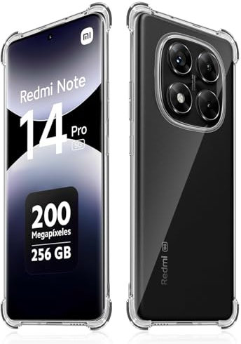 Haofun Funda para Xiaomi Redmi Note 14 Pro 5G / Xiaomi Poco X7 5G Cover, Ultrafina Transparente Cuatro Esquinas Anticaída TPU Suave a Prueba de Golpes Funda Protectora para Redmi Note 14 Pro 5G