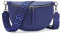 Vezluax 30x20cm umhängetasche Damen Bauchtasche Damen Groß Vegan Leder Crossbody Bag stylisch Frauen mit breitem Gurt Dark Blue
