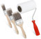 DOITOOL Pinselset Mit Rolle 3-teilig Holzgriff Pinsel Für Lack Acryl Ölfarbe Wandmalerei