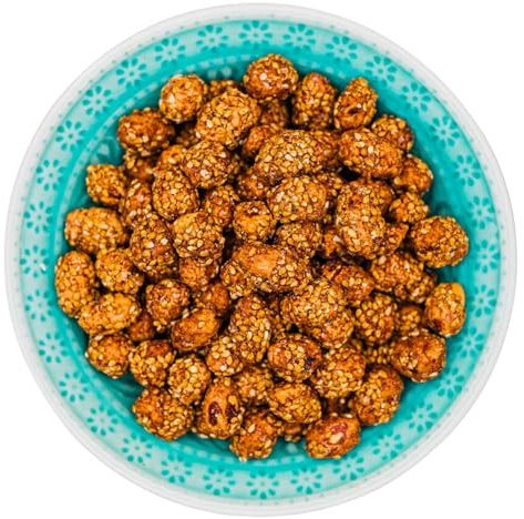 Genuss Berlin – Gebrannte Erdnüsse mit Honig und Sesam – 600g – Knusprige Süßigkeiten aus Nüssen – Süß-salzige Snacks – Geschenk – Leckere Nascherei für Genießer – Hochwertige Zutaten