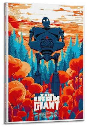 VBHEJRNE The Iron Giant Movie Poster Poster Decorative Painting Canvas Wall Posters And Art Picture Print Modern Family Bedroom Decor Posters 08x12inch(20x30cm)