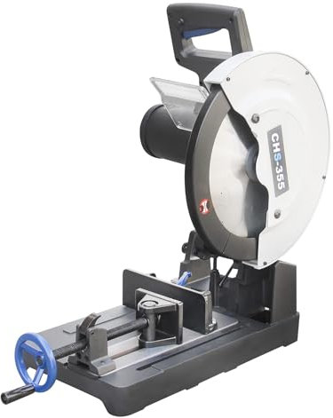 BOKA Metall-Kappsäge, 355 mm (14 Zoll), 2200 W, 1450 U/min, 0–45° Gehrungseinstellung, für Stahl, Bewehrungsstahl, Eisen, Aluminium, CHS-355