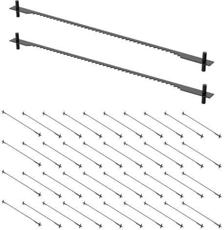 Junterone 3-Dekupiersägeblatt-Set mit Stiftende, Dekupiersägeblatt-Set, Ersatzsortiment für Metall für und Kunststoff, 42 Packungen