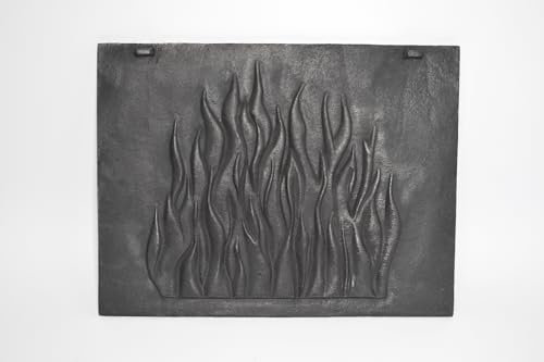 SEZAM Piastra decorativa in ghisa per camino, resistente, resistente alla corrosione, facile da installare, 46 x 35 x 0,9 cm