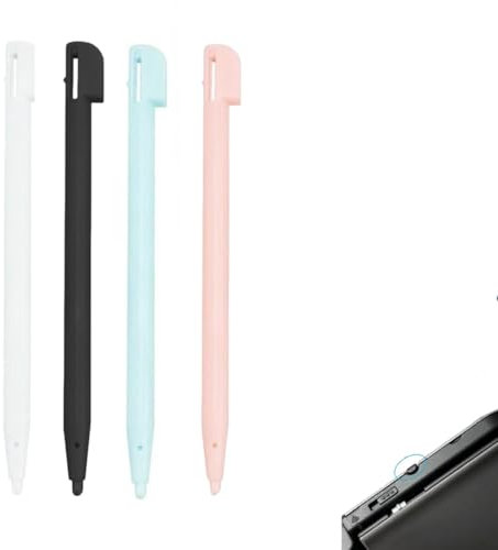Lápiz DS,4 lápices táctiles para NDS, 3DS Lite, DSL, NDSL, accesorios de juego precisos y duraderos en 4 colores (negro, blanco, rosa, azul) para una experiencia de juego personalizada