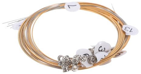 ifundom Lyresaiten-ersatzsatz Für Musikinstrumente Stahlsaiten-set Zur Reparatur Und Wartung Mit Nieten Für Einfaches Saitenwechseln Und Montage