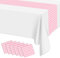 Lot de 6 chemins de table vichy roses et blancs - 35,6 x 274,3 cm - Rectangulaires - Imperméables - Pour pique-nique, fête d'anniversaire, vacances - Fournitures de plein air