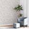 NQJIBUE Item-Wallpaper Papier peint 3D Motif floral Gris 10 x 0,53 m Non tissé Décoration Papier peint