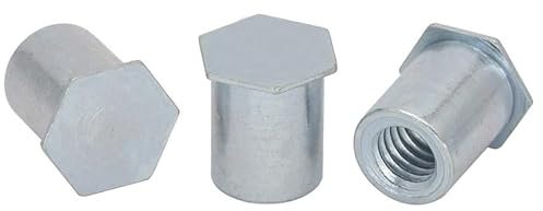 Tuerca de remache autoblocante con separador de agujero ciego PEM de acero al carbono galvanizado BSO(6mm,50Pc M2)