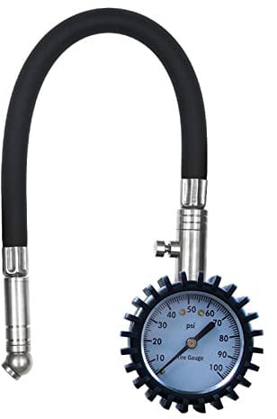 Tyre Pressure Gauge With Flexible Air Hose 100 Heavy Duty Accurate Suitable For Car Bike & Motorcycle Bike Tire Pressure Gauge Tire Pressure Gauge Digital For Cars And Bike