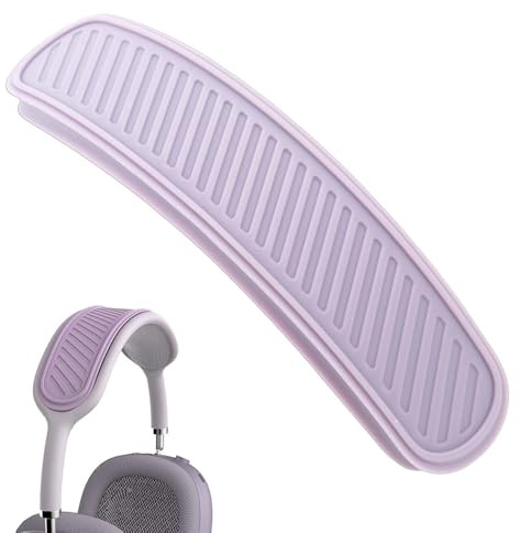 Ersatz Kopfbandkissen, Silikon Kopfbandabdeckung, Kopfhörer Kopfbandschutz, Waschbar, Weich und Bequem, Kompatibel mit Apple AirPods Max Kopfhörern (Lila)