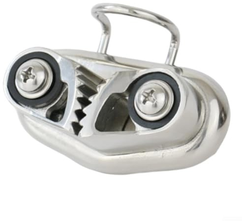Tacchetto in acciaio inossidabile 316 con cavo per corda da 10 mm, barca compatta di grado marino e accessorio con design progressivo a denti a camma per una presa sicura