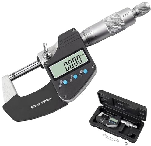 bügelmessschraube 0-25mm Digital Micrometer With Scale Line Electronic Outside 0.001mm Gauge(25-50mm micrometer)