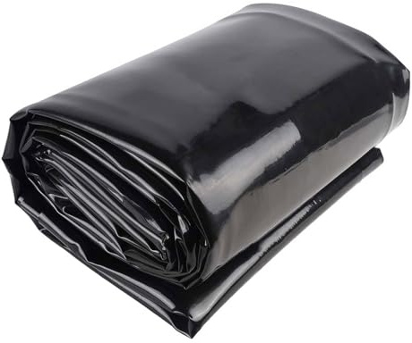 SXBHDM Revêtements d'étang Noir HDPE résistant aux UV et aux intempéries bâche de Film de Piscine pour l'aménagement paysager d'étang à Poissons, sous-Couche de Piscine(5x8m)