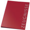 VELOFLEX 4144220 - Ringbuch Zeugnisse DIN A4, Zeugnisringbuch, Zeugnismappe, 4-Ring-Mechanik, 16 mm, PVC, rot, 1 Stück