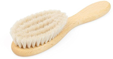 GRÜNSPECHT Natürliche Ziegenhaarbürste für Babys und Kleinkinder, extra weich, aus Buchenholz und Ziegenhaar, (604-00), 1 Stück (1er Pack)