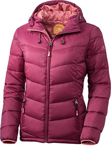 NORDCAP Steppjacke Damen, leichte Übergangsjacke, 100% Wattierung, atmungsaktive Frühlingsjacke, Beere, Gr. 42