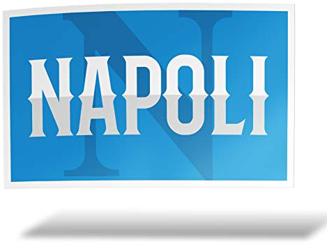 erreinge Aufkleber Napoli Ultras Supporter Shaped Adhesive PVC für Abziehbild Tapete Auto Moto Helm Camper Laptop - 10 cm