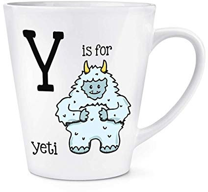 Lettre Y Est pour Yeti 12oz Tasse à Café Latte Tasse