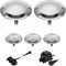 ledscom.de LED Boden-Aufbau-Leuchte Bunda, 1-flammig, für außen, befahrbar, warm-weiß, 5er Set