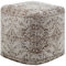 Beliani Pouf Baumwolle braun quadratisch 42 x 42 cm orientalisches Muster Boho Meerut