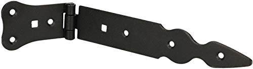 KOTARBAU Ladenband 200 mm Torscharnier Türband Werfgehänge Kreuzgehänge Türscharnier Scharnier Schwarz Rostfrei Gartentorband Baubeschlag Robust