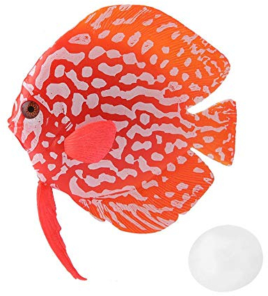 Aquarium Poissons Artificiels Aquarium Flottant Faux Poissons Tropicaux Drôle Lumineux Silicone Poissons Réaliste Poissons en Mouvement Ornements De Décorations avec Ventouse(#1)